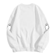 thumbnail image 4 of Spooky Season Halloween Sweatshirts for Women 2025 Cute Ghost Graphic Long Sleeve Crewneck Sweatshirt Pullover Tops, 4 of 5