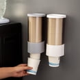 thumbnail image 2 of Disposable Cup Holder Automatic Water Dispenser Cup Dispenser Non Punching Paper Cup Holder Household Wall Mounted Dustproof Storage Rack, 2 of 4