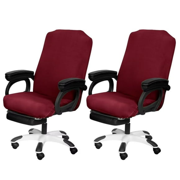 Funda para muebles SARAFLORA, paquete de 2 fundas para sillas, color burdeos