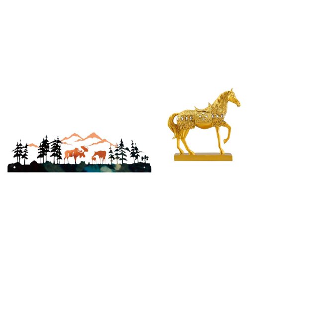 Majestuosas esculturas de animales para pared, jardín, valla e interiores, con figuras decorativas de ciervos y caballos, estatuas de resina.