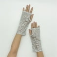 thumbnail image 2 of TRUBKH Sheer Gloves Mesh Gloves Fishnet Gloves Opera Gloves Arm Warmers Fingerless Gloves for Women Fishnet Arm Sleeves Gray One Size, 2 of 5