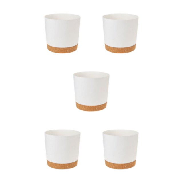 Guardoinrt Stylish And Durable Decoration Safe Exquisite Craft Freindly To Environment Highly Functional Garden Easy To Clean White 4.7inches 5Set