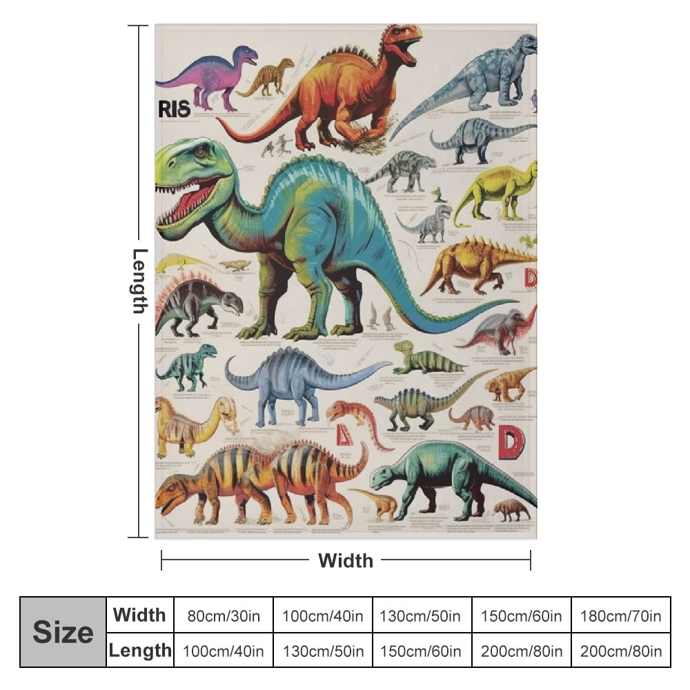 JEUXUS  Alphabet Dinosaur Throw Blanket for Boys, Dinosaur Blanket for Toddler Boys Kids Warm Throw Blanket Dinosaur for Dinosaur Fans