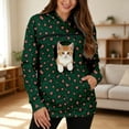 thumbnail image 2 of TGPMGRZ Pet Pouch Hoodie for Women with Kangaroo Pocket Cat Dog Carrier Hoodies Leopard Printed, 2 of 7