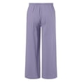 thumbnail image 5 of IFNWSV Boys Pants Solid Color Cotton Linen Breathable Elastic Waistband Comfortable Loose Casual Trousers Purple 10-11 Years, 5 of 7