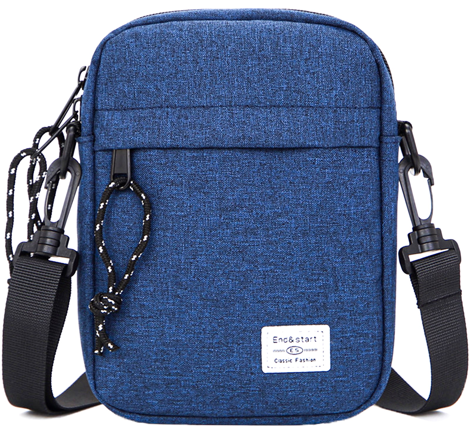 Mini Crossbody Bag for Men, Messenger Bag Shoulder Bag Sling Bag Passport Blue
