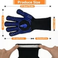 thumbnail image 7 of Generic Heat Resistant BBQ Gloves (1472°F) - Heatproof Oven Mitts for Grilling, Smoking, Firepit - Food Grade Silicone Grip, Long Forearm Protection, Machine Washable, 7 of 7