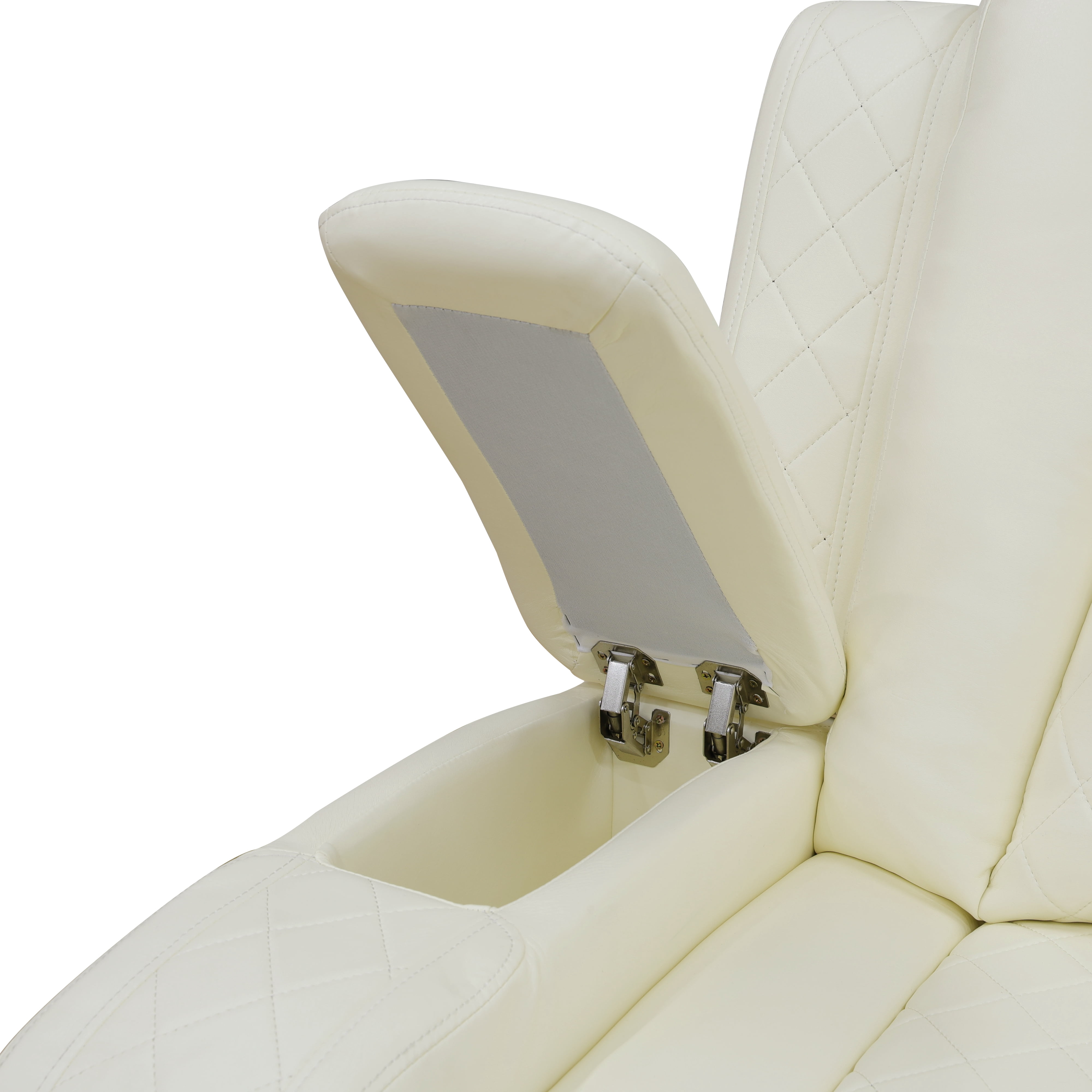 Gewnee Power Reclining Multifunctional Chair, Air Leather, Adjustable Reclining Angle, for Living Room,Off-white
