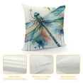 thumbnail image 4 of QZHH  Dragonfly Throw Pillow Cover Decorative Cushion Animal Accent Pillow Case Print Pillowcase Car Bed Couch Bedroom Chair Beige Blue Green, 4 of 5