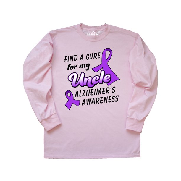 Inktastic Inktastic Alzheimer S Awareness Find A Cure For My Uncle Adult Long Sleeve T Shirt Male Pink M Walmart Com Walmart Com