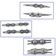 thumbnail image 4 of 6 abrazaderas dúplex M4 de acero inoxidable 304, clips de cuerda de alambre de alta resistencia, abrazadera de cable de perno dúplex para tendederos de cuerda de alambre, velas fijas para colgar en el patio Rojo Verde, 4 of 5