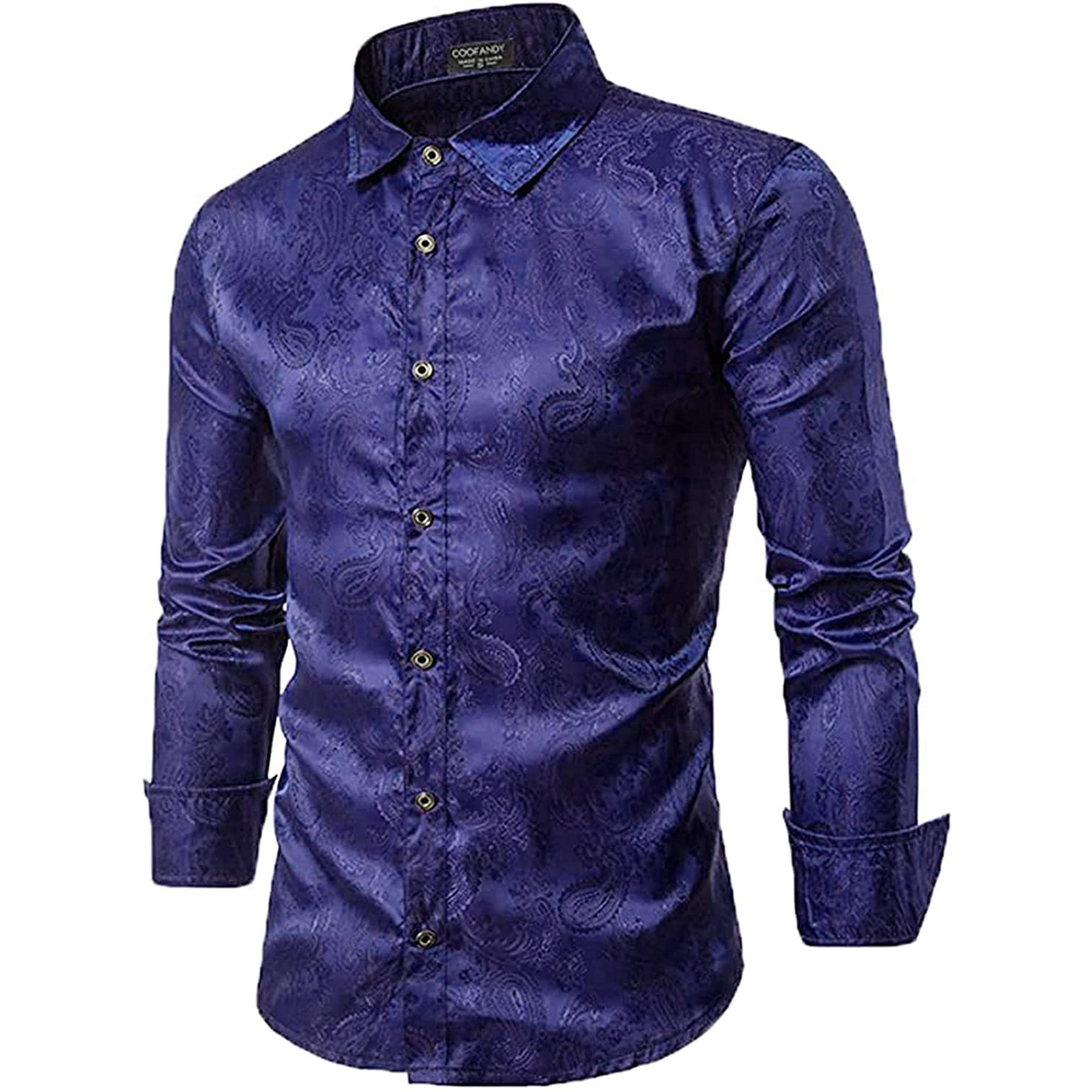 Blue velvet shirt mens online