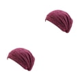 thumbnail image 1 of Minnieouse Sombreros de invierno con forro de satén para mujer, diseño elástico, sombrero transpirable a la moda, regalos, cumpleaños, Navidad, vino rojo 2piezas Minnieouse CBP347039, 1 of 5