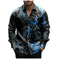 thumbnail image 3 of QATAINLAV Hawaiian Shirts for Men Long Sleeve Button Down Tee Tops Fashion Camouflage Print Work Shirt 2025 Vacation Outfits Camouflage L, 3 of 6