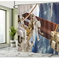thumbnail image 5 of Ambesonne Nebula Shower Curtain, Space Station Planet, 69"Wx70"L, Multicolor, 5 of 5