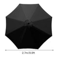 thumbnail image 2 of Pare-soleil Imperméable d'Extérieur pour Jardin, Toile de Remplacement pour Parasol, Housse de Parasol Adaptée à un Cadre de Parasol de 2,7 m, 2 of 2