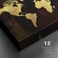 thumbnail image 4 of PixonSign Canvas Print Wall Art Gold Gradient Black World Map Landscape Islands Digital Art Modern Art Contemporary Aerial Colorful Multicolor Warm for Living Room, Bedroom, Office - 12"x18", 4 of 5