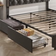 thumbnail image 5 of Better Home Products Monica 4-Drawer Velvet King Size Platform Bed in Gray, 5 of 7