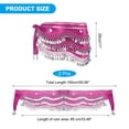 thumbnail image 2 of Uxcell Women's Belly Dance Hip Scarf with Sequins Triangle Wrap Skirts Waist Chain for Party Costume Performance Rose Pink, 2 of 7