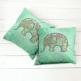 thumbnail image 6 of Ambesonne Floral Throw Pillow Cover 2 Pack, with Flowers, 18", Pale Blue Teal Red, 6 of 7