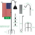2 Pcs Garden Poles Stand,Shepherds Hooks,54 inch,Lights,Plants(Without