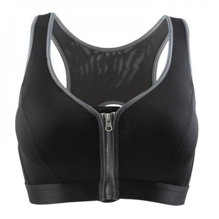 

[Big Clear!]Womens Chest Front Open Zipper Sports Bra Professional Fitness Yoga Running Underwear Charming Padded Bras