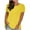 Yellow #01, variant on Nmnitkp Summer Tops for Women 2025 Going Out Tops for Women Fashion Solid Color Round Neck Short Sleeve T-shirt Blouse Plus Size Loose Womens Tops
