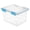 Blue, variant on 32 Quart Gasket Box, Weather-Resistant Clear Storage Bin with Lid, Blue