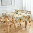 thumbnail image 1 of Sunflower 60 x 102 Tablecloths for Rectangle Table Floral Tablecloth - Oblong Polyester Vintage Spring Summer Farmhouse Flower Table Cover Washable Waterproof for Outdoor Party Picnic Kitchen Dining, 1 of 7