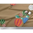 thumbnail image 3 of Soimoi Brown Cotton Duck Fabric Cloud & Hot Air Balloon Holiday Fabric Prints By Yard 42 Inch Wide, 3 of 3