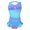 Blue, variant on Alvivi Little Girls One Piece Swimsuits Ruffled Quick Dry Beach Swimwear Mermaid Bathing Suit Blue 7-8
