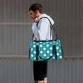 thumbnail image 6 of Hirioo Sky Blue And White Polka Dot Hand Travel Bag for Men Women,Durable and Spacious Travel Bag with Multiple Pockets for Work, Travel, Weekend Getaways, 6 of 8