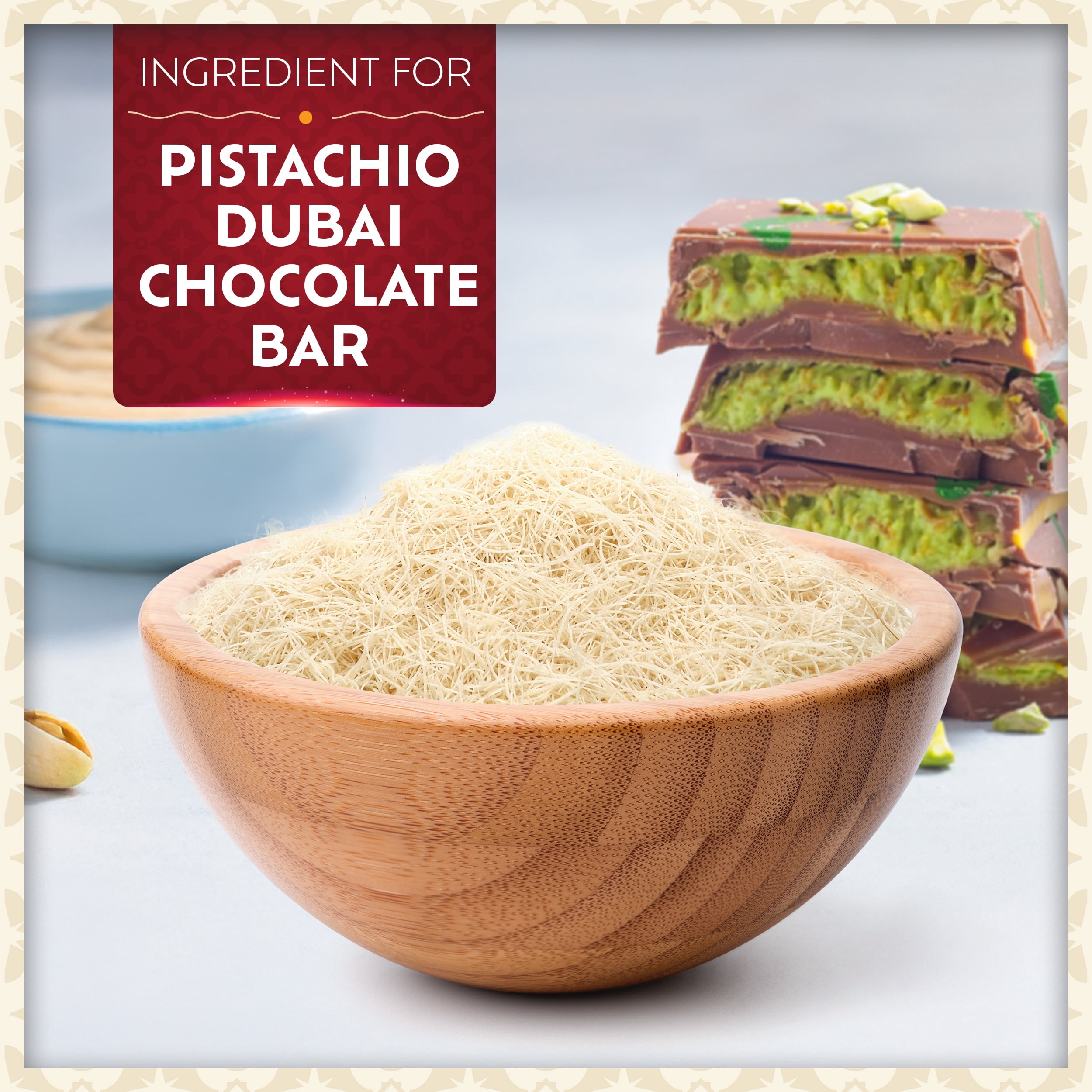 Eastanbul Bulk Baked & Dried Kataifi, Shredded Fillo Dough, Kadayif Pastry Dough, Perfect for Viral Dubai Chocolate, Katifi, Kadifi, Kadayif, Knafeh