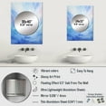 thumbnail image 4 of Designart "Tranquil Rainbow Bend I" Rainbow Mirror Wall Decor - Traditional Blue Landscapes Mirror Wall Art For Bathroom - 40" x 30" Inch, 4 of 5