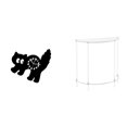 thumbnail image 1 of Reloj de pared decorativo de gato de dibujos animados, silencioso, sin , de acrílico, mesita de noche, mesa auxiliar de varios niveles, adecuado, 1 of 8
