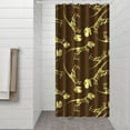 thumbnail image 3 of Dinosaur Lover Shower Curtain - Artistic Dinosaur Illustration with Reinforced Rust-Resistant Grommets, 3 of 4