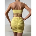 thumbnail image 4 of Summer New Sexy Strap Camisole Two-Piece Dress Women's Tie Pleated Bodycon Dress, 4 of 8