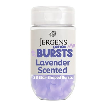 Jergens Lavender Lotion Bursts, Squishy Star-Shaped Moisturizer Bursts, 38 Ct