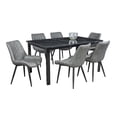 thumbnail image 2 of Comedor Java MOBILKRAFT Gris 6 Sillas Rectangular Tubular y Formica marmoleada, 2 of 4