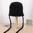 thumbnail image 1 of Gorro de punto grueso de gran tamaño, gorro de lana cálido, Jersey de invierno, correa, pasamontañas, protección para las orejas, gorro de encaje, regalos, 1 of 5