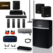 Bose SoundTouch 10 Wireless Music System (Black), SoundSports FREE wireless earphones, Wireless Surround Speakers, Lifestyle 650 Home Theater System, Omni Jewel Stands Complete Home Setup (Reed)
