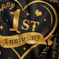 thumbnail image 2 of Yibo Happy Anniversary Blanket Flannel Soft and Comfortable Anti-static Bed Sofa Blanket, 2 of 7