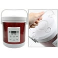 thumbnail image 3 of DOLITY 1.6L Electric Rice Cooker for Car Truck Porridge Soup Pot Cooking Machine Rose Rose Red, 3 of 9