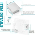 thumbnail image 2 of Luxrite 6 inch Ultra Thin Square LED Recessed Light with J-Box, 15W, 5 Color Selectable 2700K-5000K, 1400 Lumens, Dimmable, IC Rated 4-Pack, 2 of 8