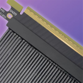 thumbnail image 4 of PCIE 5.0 X16 Riser Cable 90° Right Angle GPU Graphics Card Extension PCI-E 5.0 Gen5 64GB/S Cable 20cm,1 * PCIE 5.0 X16 Extension Cable,Black, 4 of 7