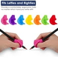 thumbnail image 4 of Pencil Grips, Cross Grips, Pencil Training Device, Pen Grips, Ergonomic Writing Aid with Right and Left Hands (7 PCS Red Orange Yellow Blue Pink Purple Green), 4 of 6