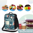 thumbnail image 4 of Bingfone France And Paris Reusable Insulated Lunch Bag Cooler For Work School Picnic Or Travel, 4 of 7