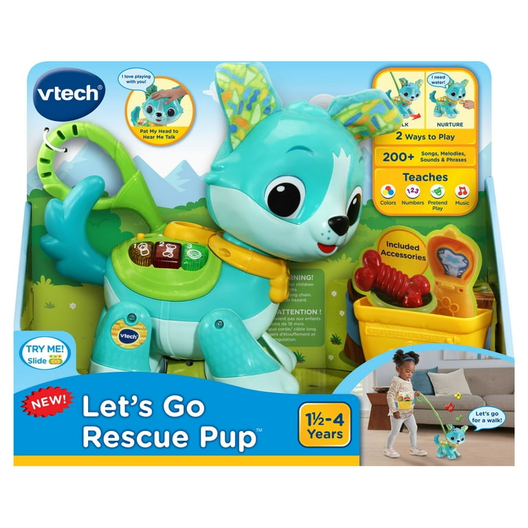 VTech® Let's Go Rescue Pup™ Kids Toy Pet Dog, Adoption Card and