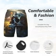 thumbnail image 3 of Daiia Flower Field Skull Mens Swim Trunks Swim Shorts Quick Dry Swim Shorts with Mesh Lining Pockets-Large, 3 of 9