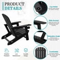 thumbnail image 7 of Walsunny Adirondack Chairs Set of 2 Fire Pit Chair Set with Connecting Tray Cup Holder Removable Tabletop,All-Weather HDPE Outdoor Chair Set for Patio Garden Lawn,Black, 7 of 7